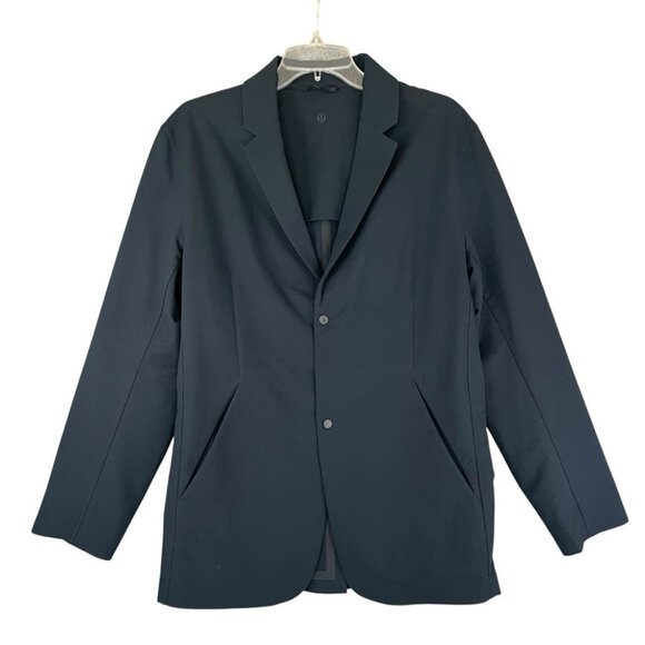 LULULEMON Men's New Venture Blazer Travel Tech Jacket Navy Blue Size Large - Picture 1 of 9